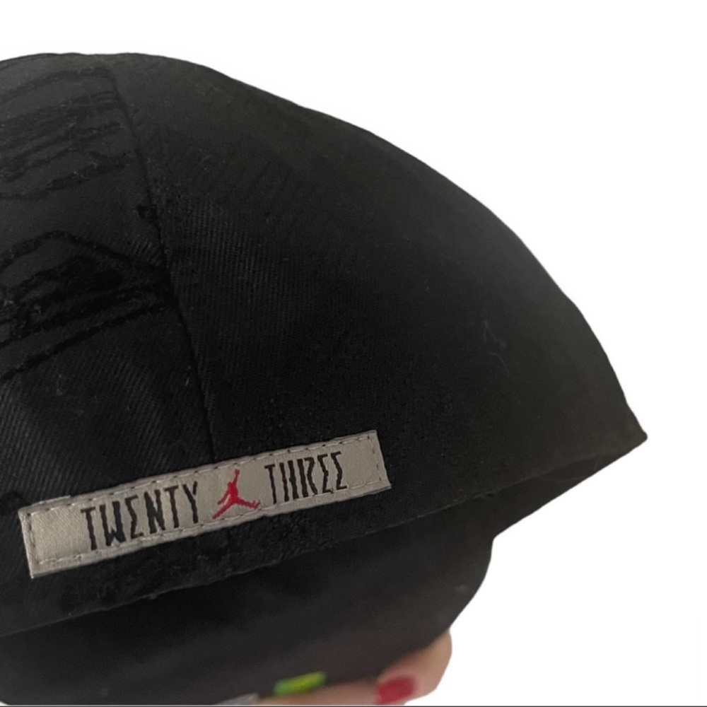 RARE JORDAN Retro OG Jumpman Fitted Hat 1985 2008 Black 7-5/8 - Picture 7 of 9